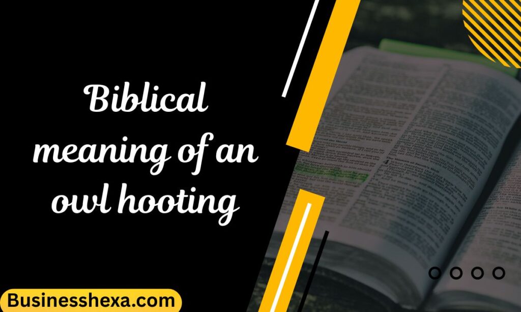 Biblical meaning of an owl hooting
