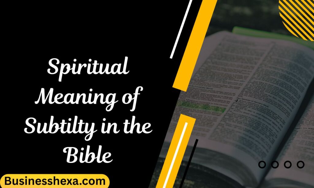 Spiritual Meaning of Subtilty in the Bible (1)