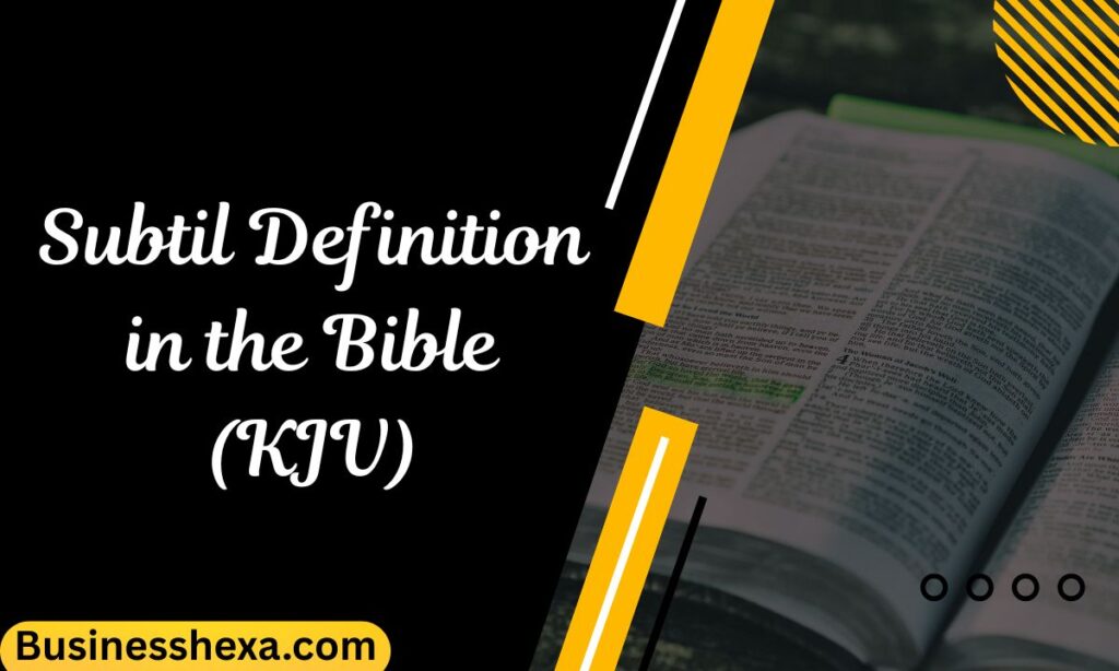 Subtil Definition in the Bible (KJV)